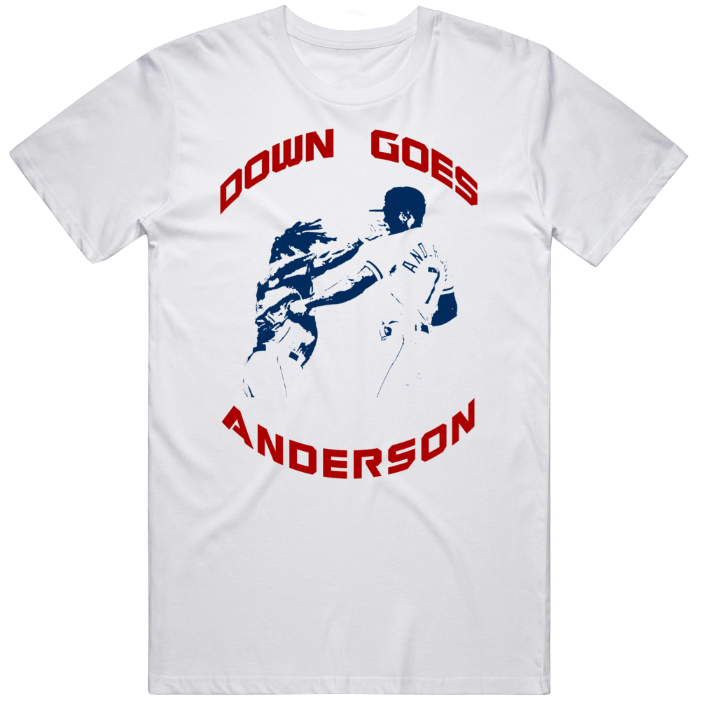 Jose Ramirez Punch Down Goes Anderson Cleveland Baseball Fan T