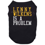 Lenny Wilkens Is A Problem Cleveland Basketball Fan Distressed T Shirt
