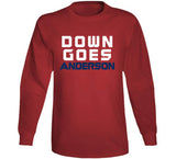 Down Goes Anderson Tim Anderson Jose Ramirez Fight Cleveland Baseball Fan V4 T Shirt