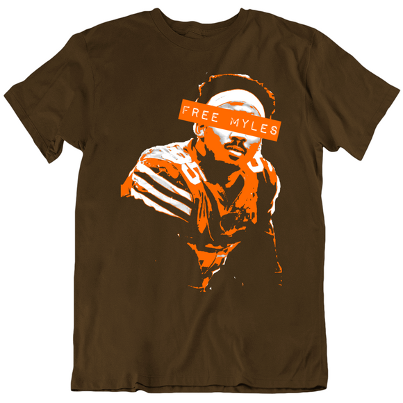Myles Garrett FREE MYLES Cleveland Football Fan T Shirt