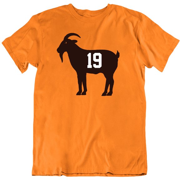 Bernie Kosar Goat 19 Legend Cleveland Football Fan Orange T Shirt
