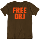 Odell Beckham Jr Free Obj Cleveland Football Fan Distressed T Shirt