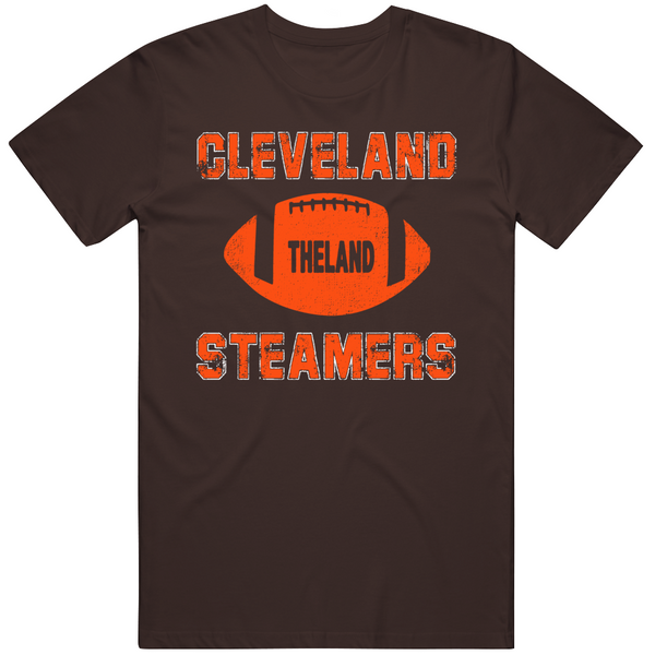 cleveland steamer football helmet Cleveland Steamers The Land Obj Cleveland Football Fan T Shirt – theLandTshirts