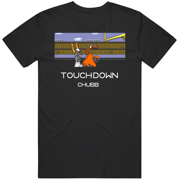 Tecmo Bowl Parody Nick Chubb Touchdown Cleveland Football Fan T Shirt