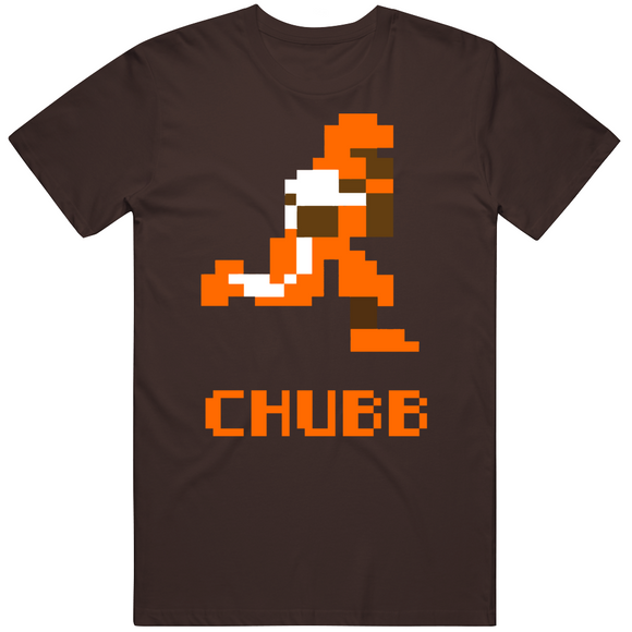 Tecmo Bowl Nick Chubb 8 Bit Sprite Retro Cleveland Football Fan V2 T Shirt