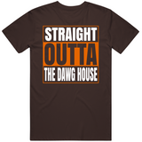 Straight Outta The Dawg House Cleveland Football Fan T Shirt