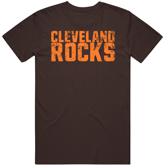 Cleveland Rocks Cleveland Football Fan Distressed T Shirt