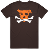 Dawg And Crossbones Cleveland Football Fan T Shirt