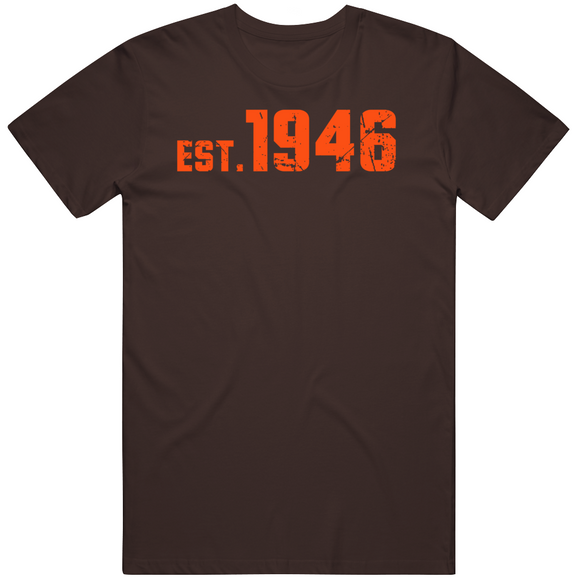 Cleveland Est 1946 Cleveland Football Fan Distressed T Shirt