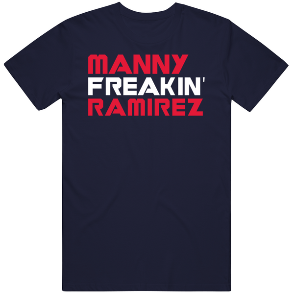 TheLandTshirts Manny Ramirez Freakin Cleveland Baseball Fan T Shirt Ladies / Navy / 2 X-Large