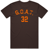 Goat Greatest Of All Time Jim Brown Cleveland Football Fan Distressed  T Shirt