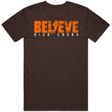 Believe In Chubb Nick Chubb Cleveland Football Fan Distressed  T Shirt