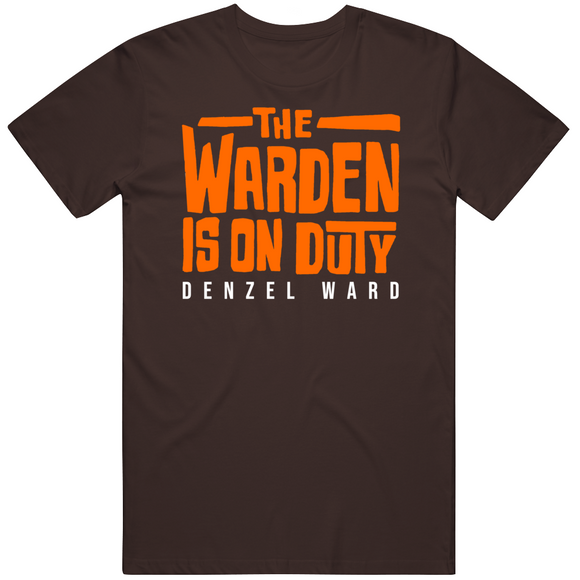 The Warden Denzel Ward Cleveland Football Fan  T Shirt