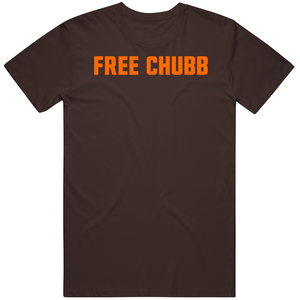 Free Chubb Nick Chubb Run The Damn Ball Cleveland Football Fan  T Shirt