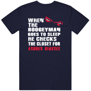 Andres Gimenez Boogeyman Cleveland Baseball Fan T Shirt