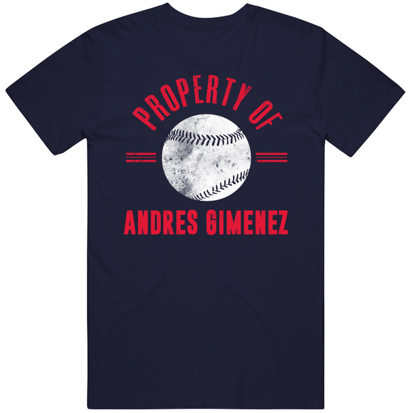 Andres Gimenez Property Of Cleveland Baseball Fan T Shirt