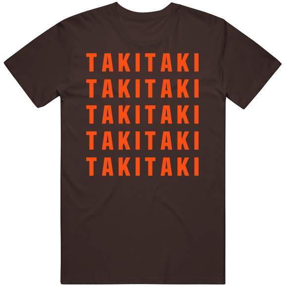 Sione Takitaki X5 Cleveland Football Fan T Shirt