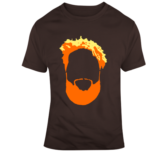 Odell Beckham Big Head Silhouette Cleveland Football Fan v2 T Shirt