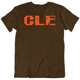 Distressed 8 Bit Cleveland Football Fan V3 T Shirt