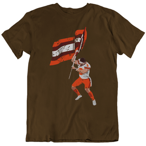 Plant The Flag Ohio Baker Mayfield Cleveland Football Fan Distressed T Shirt