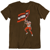 Plant The Flag Ohio Baker Mayfield Cleveland Football Fan Distressed T Shirt