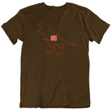 Myles Garrett Jurassic Park T Rex Outline Cleveland Football Fan T Shirt
