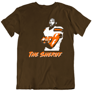 Myles Garrett The Sheriff Pat Garrett Parody Cleveland Football Fan T Shirt