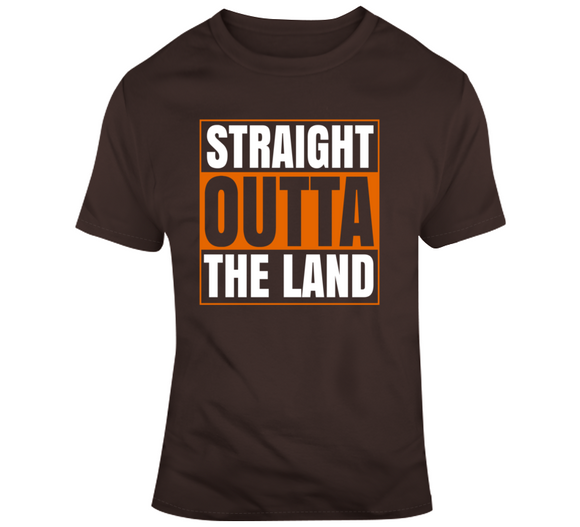 Straight Outta The Land Cleveland Football Fan T Shirt