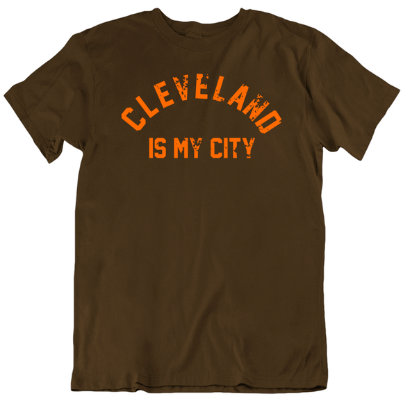 Cleveland is My City Football Fan Distressed T Shirt
