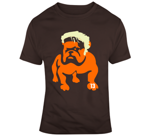 Odell Beckham Jr 13 Dog Silhouette Cleveland Football Fan V2 T Shirt