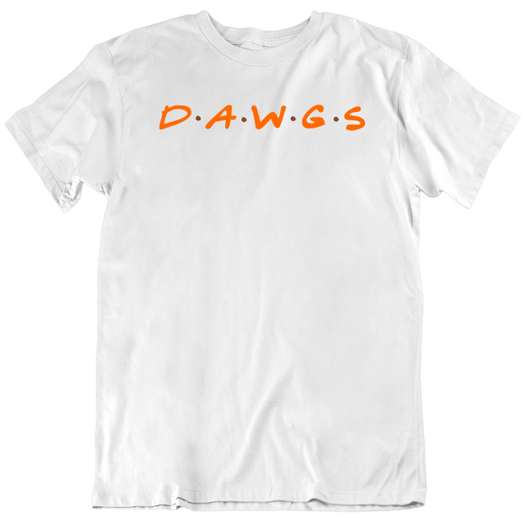 Dawgs Friends Parody Cleveland Football Fan White T Shirt