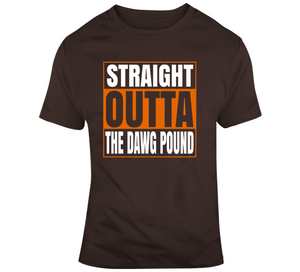 Straight Outta The Dawg Pound Cleveland Football Fan T Shirt