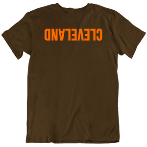 Cleveland Cle Reversed City Name Cleveland Football Fan T Shirt