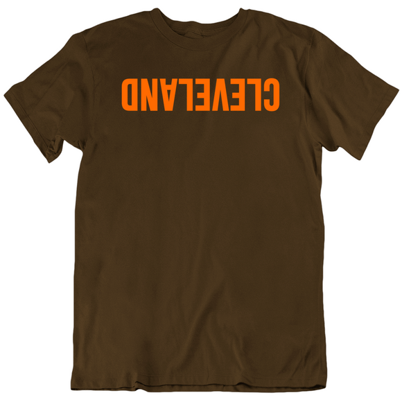 Cleveland Cle Reversed City Name Cleveland Football Fan T Shirt