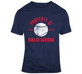 Carlos Santana Property Cleveland Baseball Fan T Shirt