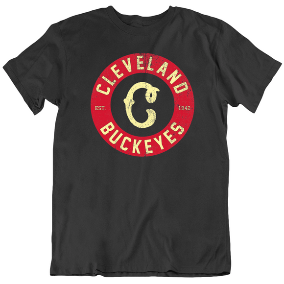 Cleveland Buckeyes Negro League Baseball 1942 Distressed T Shirt