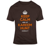 Kareem Hunt Keep Calm Cleveland Football Fan T Shirt