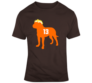 Odell Beckham Jr 13 Dog Silhouette Cleveland Football Fan T Shirt