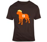 Odell Beckham Jr 13 Dog Silhouette Cleveland Football Fan T Shirt