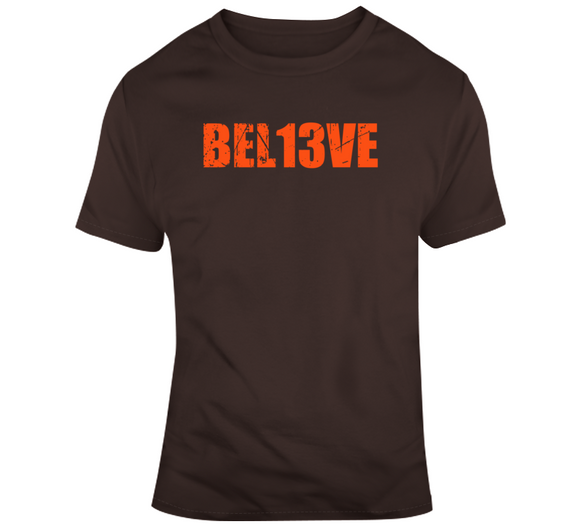Odell Beckham Jr Bel13ve Distressed Cleveland Football Fan T Shirt