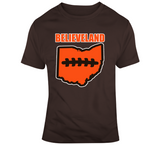 Believeland State Of Ohio Cleveland Football Fan T Shirt