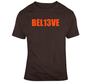 Odell Beckham Jr Bel13ve Cleveland Football Fan T Shirt
