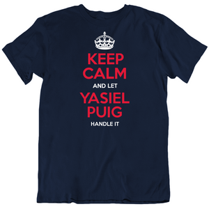 Yasiel Puig Keep Calm Cleveland Baseball Fan T Shirt