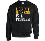 Lenny Wilkens Is A Problem Cleveland Basketball Fan Distressed T Shirt