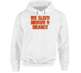 We Bleed Brown Orange Cleveland Football Fan Distressed T Shirt