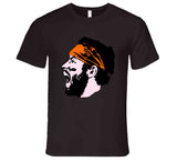 Baker Mayfield Scream Big Head Silhouette Cleveland Football Fan v4 T Shirt
