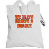 We Bleed Brown Orange Cleveland Football Fan Distressed T Shirt