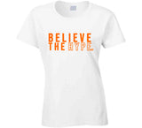 Baker Mayfield Believe The Hype text Cleveland Football Fan T Shirt