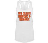 We Bleed Brown Orange Cleveland Football Fan Distressed T Shirt