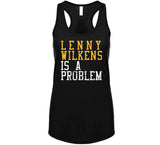 Lenny Wilkens Is A Problem Cleveland Basketball Fan Distressed T Shirt